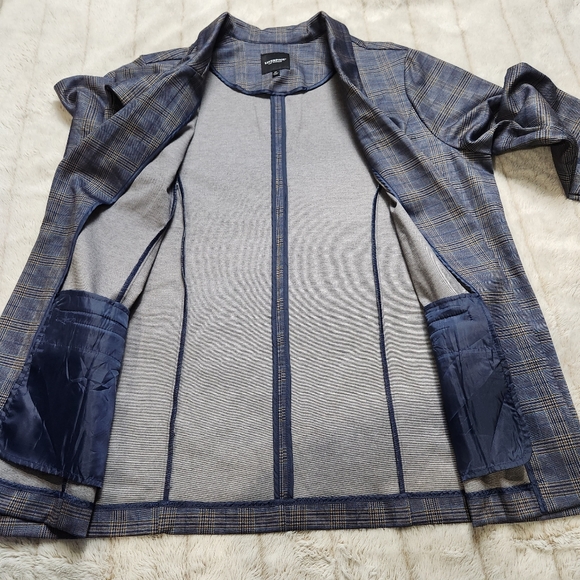 Size 2X Boyfriend Blazer Relaxed Plaid Collared Long sleeves LIVERPOOL NWT - Picture 7 of 16
